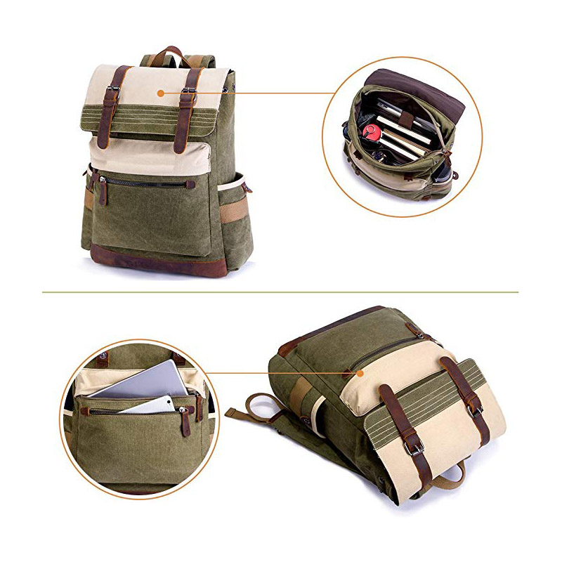 Canvas Backpack with Large Capacity