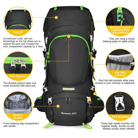 Hiking Backpack with Rain Cover